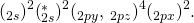 {\left({\text{σ}}_{2s}\right)}^{2}{\left({\text{σ}}_{\text{2}s}^{*}\right)}^{2}{\left({\text{π}}_{2py},\phantom{\rule{0.2em}{0ex}}{\text{π}}_{2pz}\right)}^{4}{\left({\text{σ}}_{2px}\right)}^{2}.