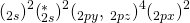 {\left({\text{σ}}_{2s}\right)}^{2}{\left({\text{σ}}_{2s}^{*}\right)}^{2}{\left({\text{π}}_{2py},\phantom{\rule{0.2em}{0ex}}{\text{π}}_{2pz}\right)}^{4}{\left({\text{σ}}_{2px}\right)}^{2}