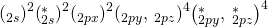 {\left({\text{σ}}_{2s}\right)}^{2}{\left({\text{σ}}_{2s}^{*}\right)}^{2}{\left({\text{σ}}_{2px}\right)}^{2}{\left({\text{π}}_{2py},\phantom{\rule{0.2em}{0ex}}{\text{π}}_{2pz}\right)}^{4}{\left({\text{π}}_{2py}^{*},\phantom{\rule{0.2em}{0ex}}{\text{π}}_{2pz}^{*}\right)}^{4}