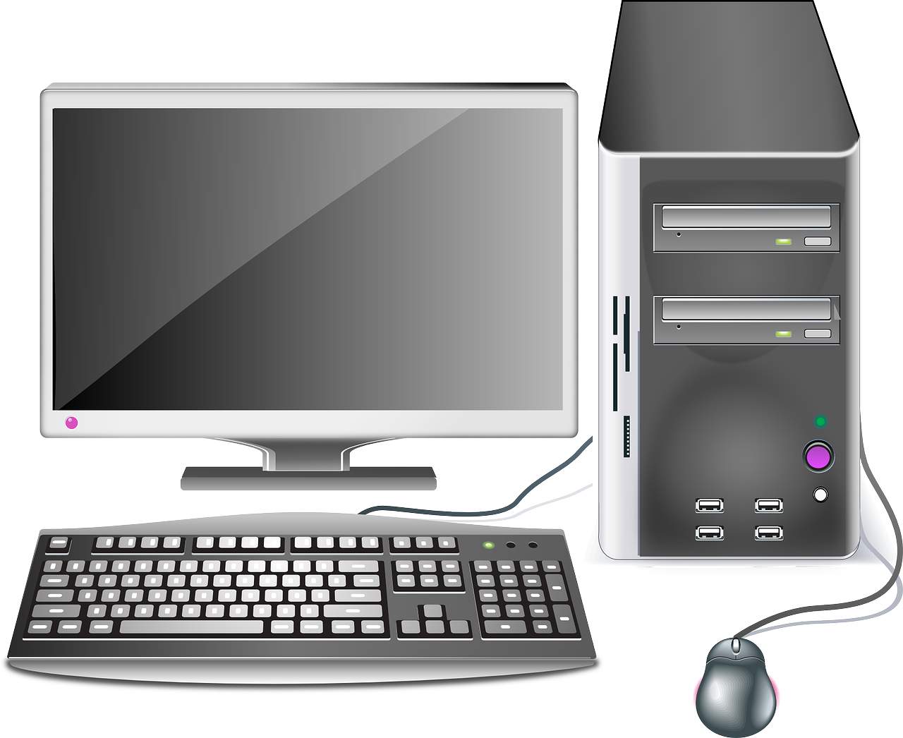 A desktop computer.