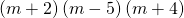 \left(m+2\right)\left(m-5\right)\left(m+4\right)