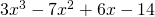 3{x}^{3}-7{x}^{2}+6x-14