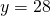 y=28