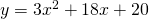 y=3{x}^{2}+18x+20