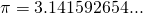 Rendered by QuickLaTeX.com \pi =3.141592654...