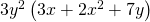 3{y}^{2}\left(3x+2{x}^{2}+7y\right)