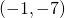 \left(-1,-7\right)