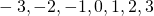 Rendered by QuickLaTeX.com \text{…}-3,-2,-1,0,1,2,3\text{…}