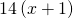 14\left(x+1\right)