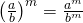 Rendered by QuickLaTeX.com {\left(\frac{a}{b}\right)}^{m}=\frac{{a}^{m}}{{b}^{m}}