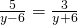 \frac{5}{y-6}=\frac{3}{y+6}