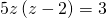 5z\left(z-2\right)=3