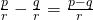 Rendered by QuickLaTeX.com \frac{p}{r}-\frac{q}{r}=\frac{p-q}{r}