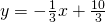 y=-\frac{1}{3}x+\frac{10}{3}