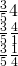 Rendered by QuickLaTeX.com \begin{array}{c}\frac{3}{5}÷4\hfill \\ \frac{3}{5}÷\frac{4}{1}\hfill \\ \frac{3}{5}·\frac{1}{4}\hfill \end{array}