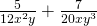 \frac{5}{12{x}^{2}y}+\frac{7}{20x{y}^{3}}