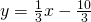 y=\frac{1}{3}x-\frac{10}{3}