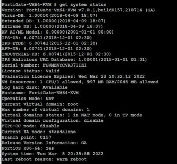 1.1 Basic Settings – FortiGate Firewall