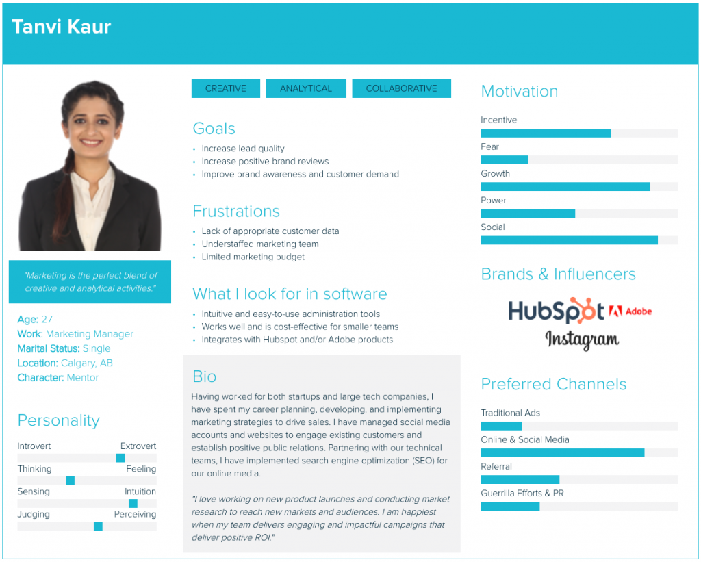 Tanvi Kaur B2B Customer Persona