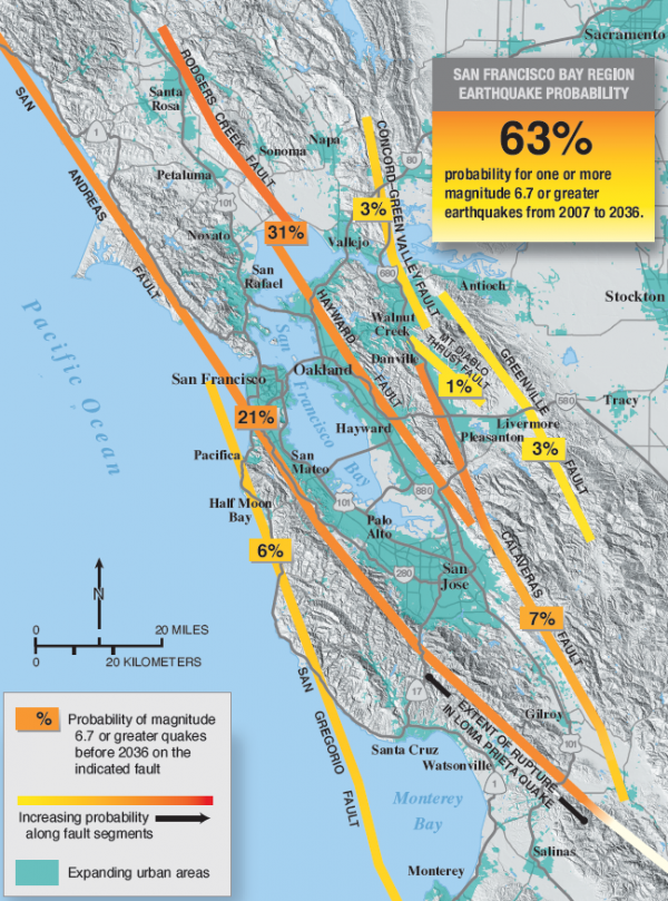 M6.7 or larger earthquake