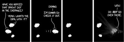 Denizens of the solar system. [Randall Munroe (CC BY-NC 2.5) https://xkcd.com/1297/]