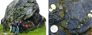 figur 7.18 Franciscan kompleks blueschist rock udsat nord for San Francisco. Den blå farve af sten skyldes tilstedeværelsen af amfibolmineralet glaucophane. 