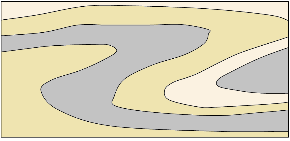 Figura 12.6 Un pliegue isoclinal recumbente