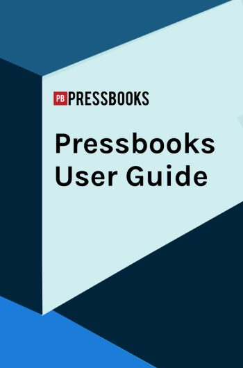 Book cover titled "Pressbooks User Guide."