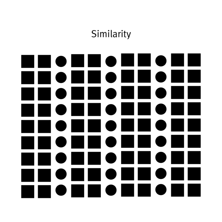 an example of similarity gestalt principle