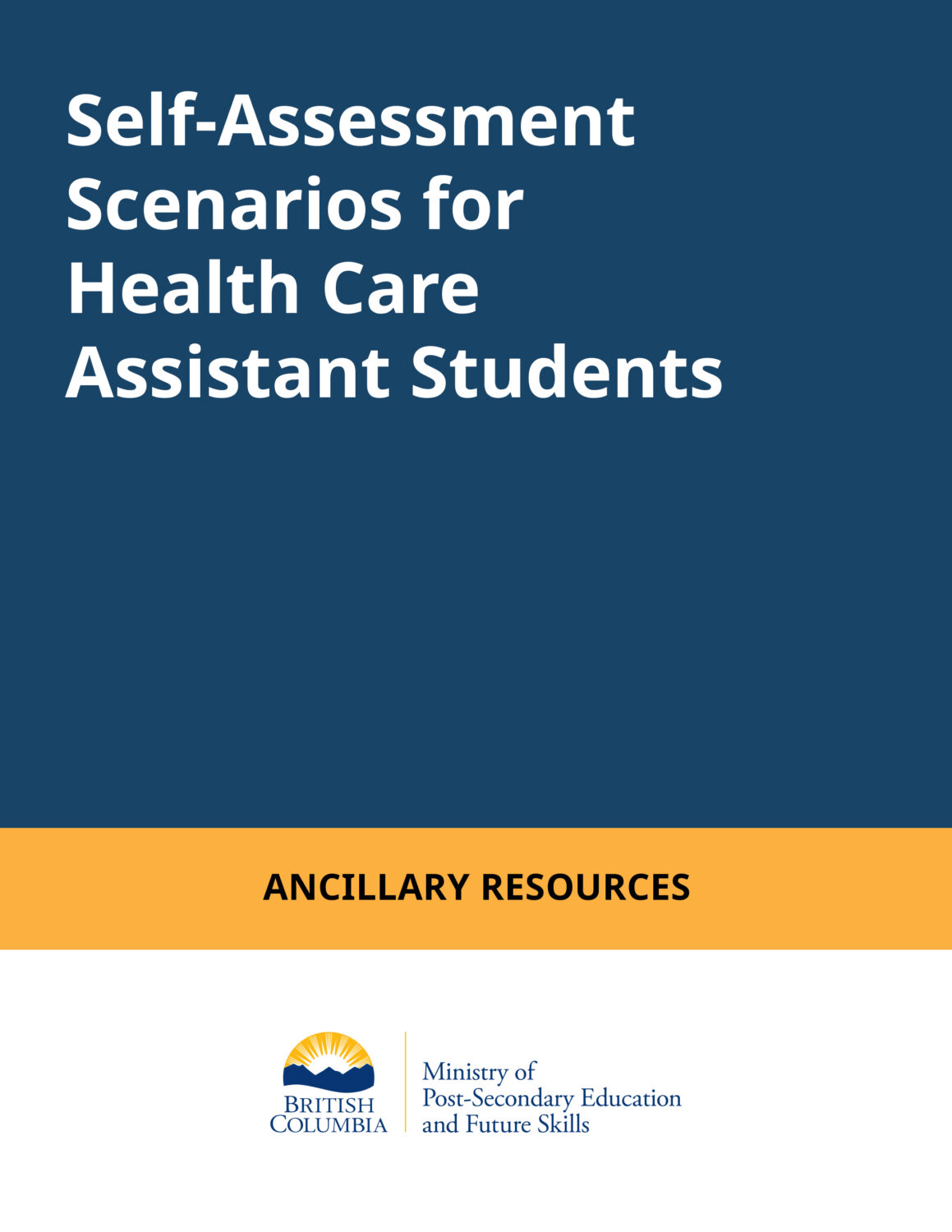 Cover image for Self-Assessment Scenarios for Health Care Assistant Students