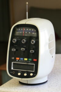 Obsolete aquatron 8-track tape player from the 1970s.