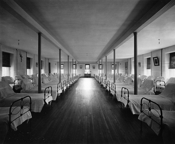 Dormitory at Longue Pointe Asylum, Montreal, 1911
