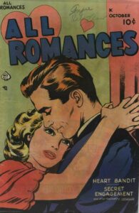 Cover of All Romances comic book, October, 1949.