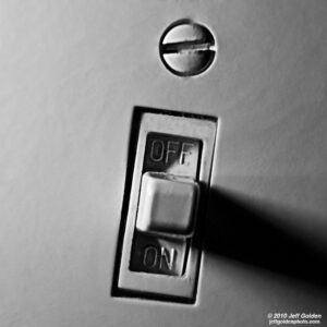 Light switch as binary opposition with two options: On/off