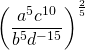 \left(\dfrac{a^5c^{10}}{b^5d^{-15}}\right)^{\frac{2}{5}}