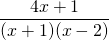 \dfrac{4x+1}{(x+1)(x-2)}