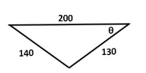 Triangle with sides 200, 140 and 130