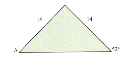 Traingle with 52 degree, 16 and 14 sides