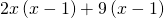 2x\left(x-1\right)+9\left(x-1\right)
