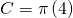 C=\pi \left(4\right)