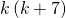 k\left(k+7\right)
