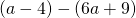 \left(a-4\right)-\left(6a+9\right)