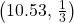 \left(\text{10}\text{.53, }\frac{1}{3}\right)