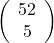 Rendered by QuickLaTeX.com \left(\begin{array}{c}52\\ 5\end{array}\right)