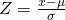 Rendered by QuickLaTeX.com Z=\frac{x-\mu }{\sigma }