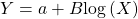 Rendered by QuickLaTeX.com Y=a+B\text{log}\left(X\right)