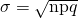 Rendered by QuickLaTeX.com \sigma =\sqrt{\mathrm{np}q}