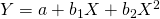 Rendered by QuickLaTeX.com Y=a+{b}_{1}X+{b}_{2}{X}^{2}