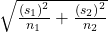 Rendered by QuickLaTeX.com \sqrt{\frac{\left({s}_{1}{\right)}^{2}}{{n}_{1}}+\frac{\left({s}_{2}{\right)}^{2}}{{n}_{2}}}