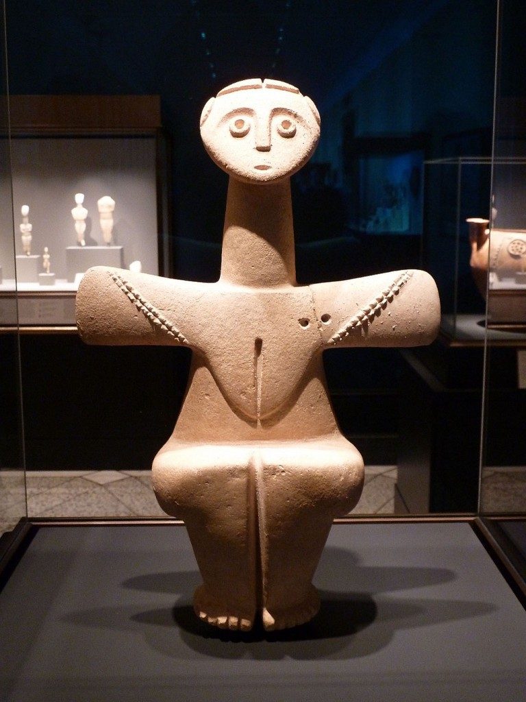 A statue of a fertility goddess